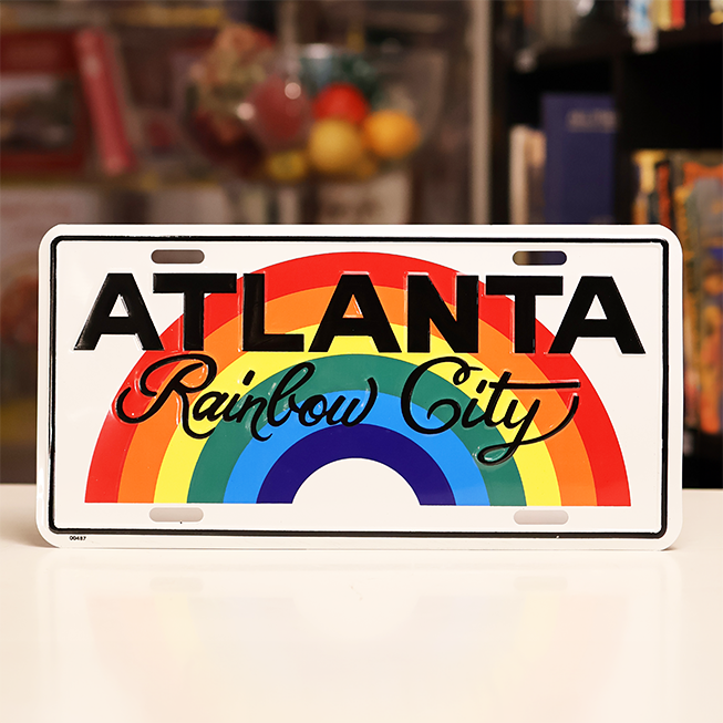 "Atlanta -- the Rainbow City" Novelty License Plate