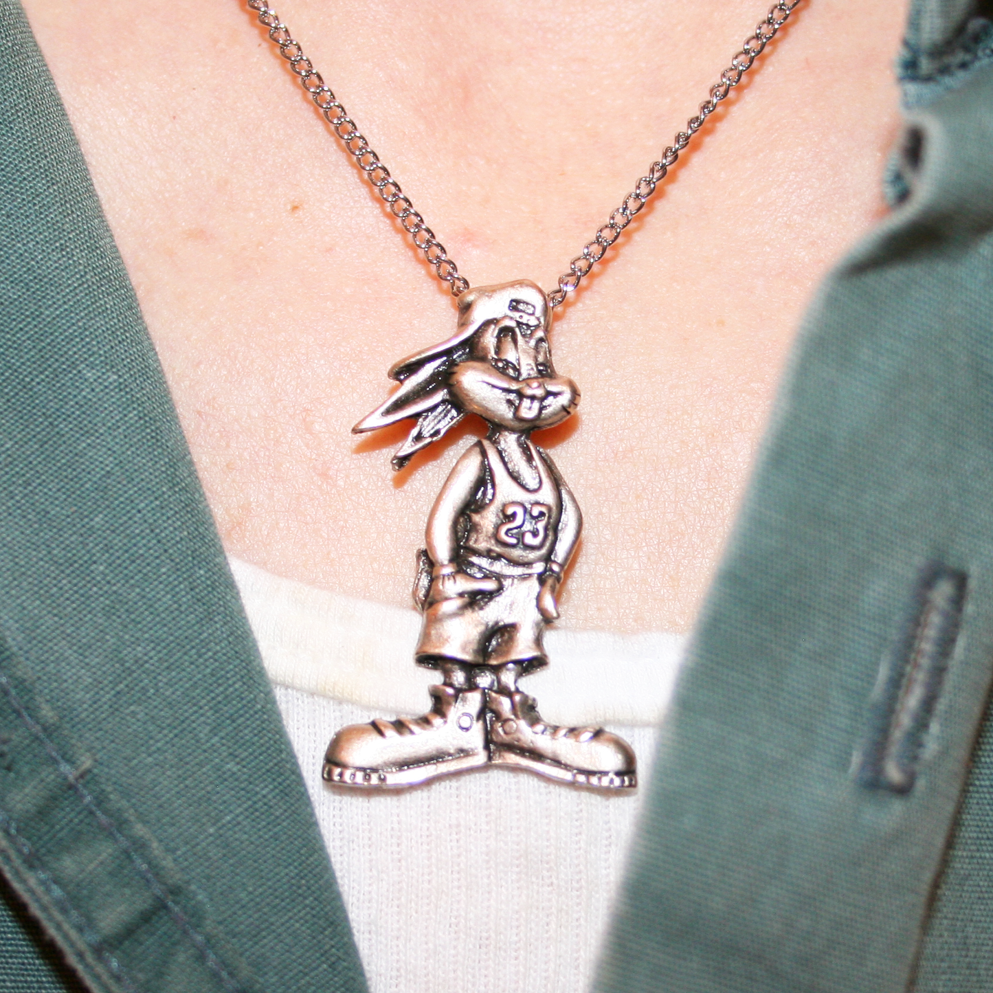 Vintage Bugs Bunny Jordan Jersey Pendant