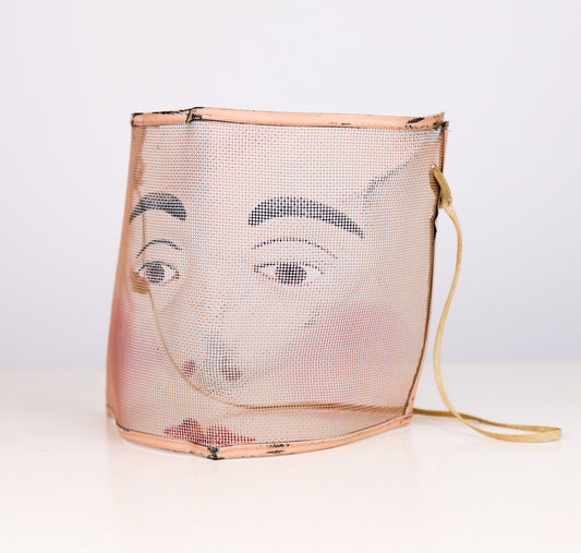 c. 1930s "Memphis Cotton Carnival" Painted Mesh Mask