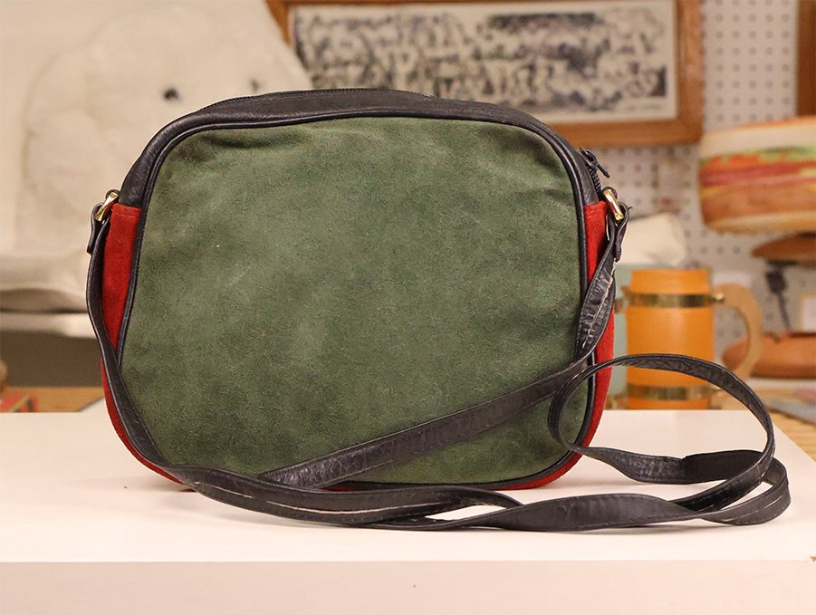 1970s Suede Niki Milano Color Block Purse