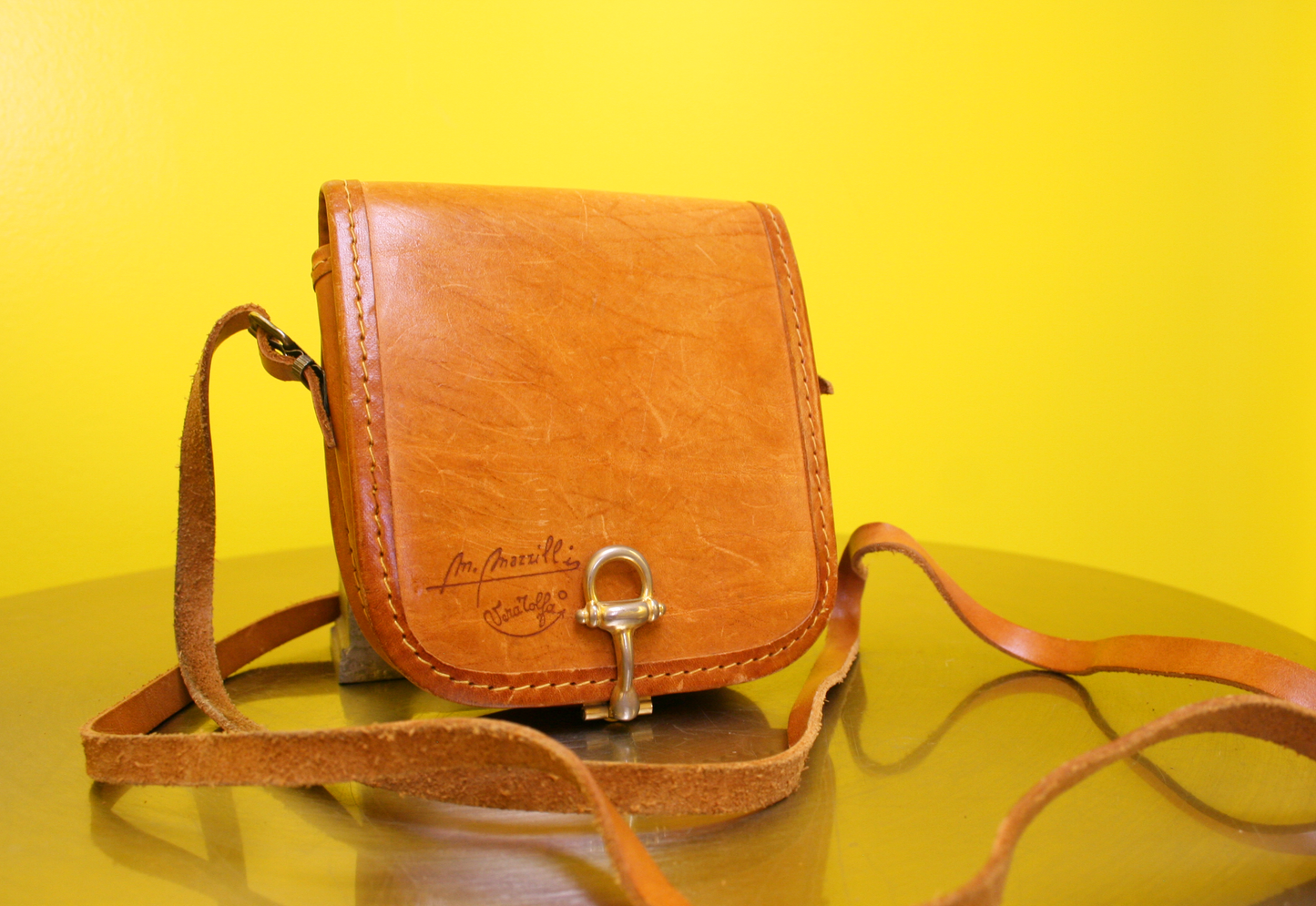 1970s M. Mazzilli Vera Tolfa Mini Leather Crossbody