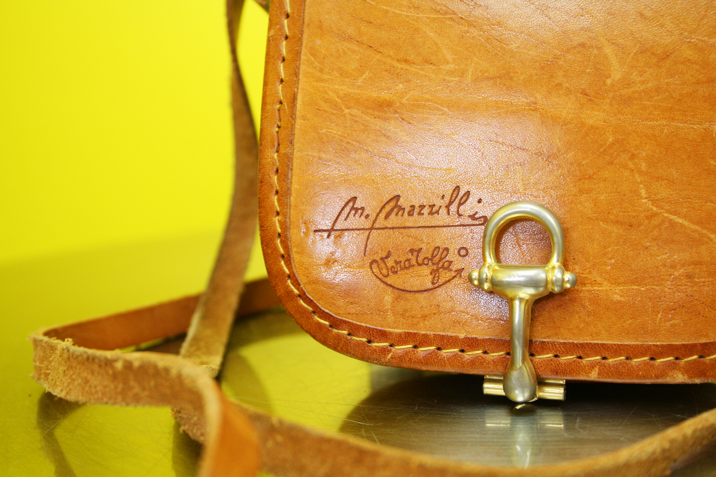 1970s M. Mazzilli Vera Tolfa Mini Leather Crossbody