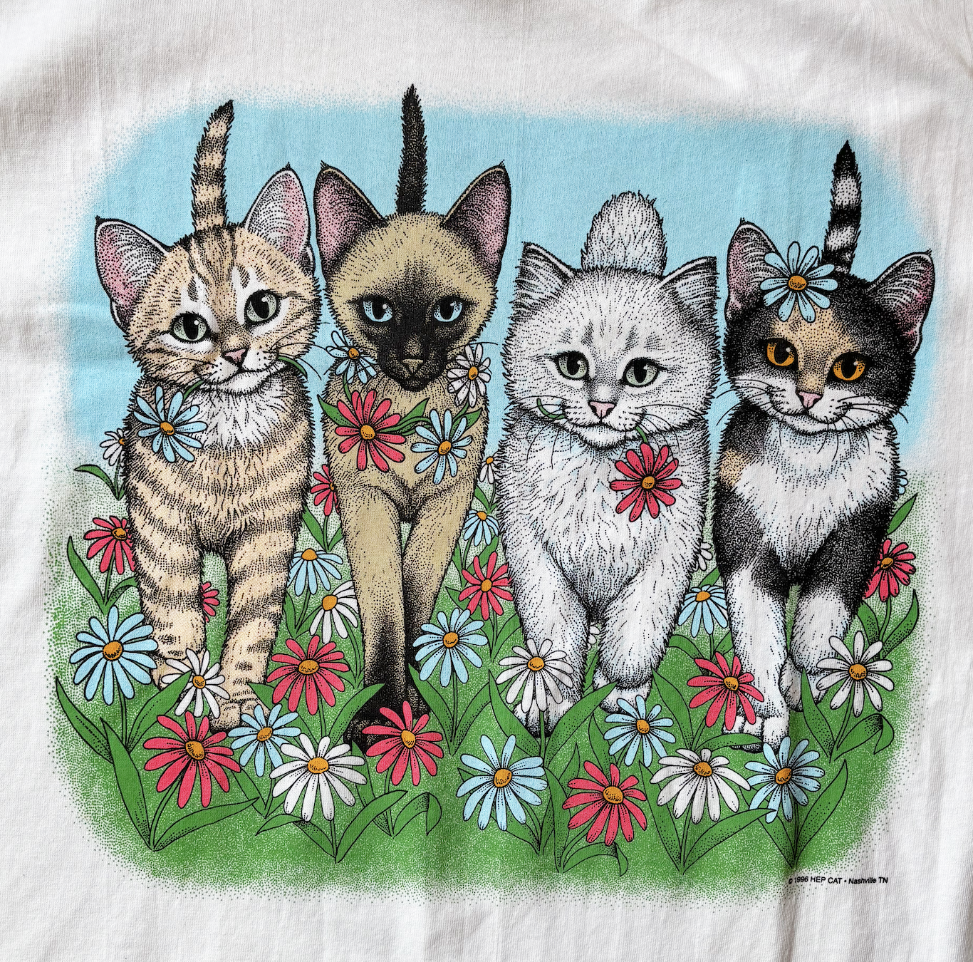 Spring Kittens Coming and Going Hep Cat Tee