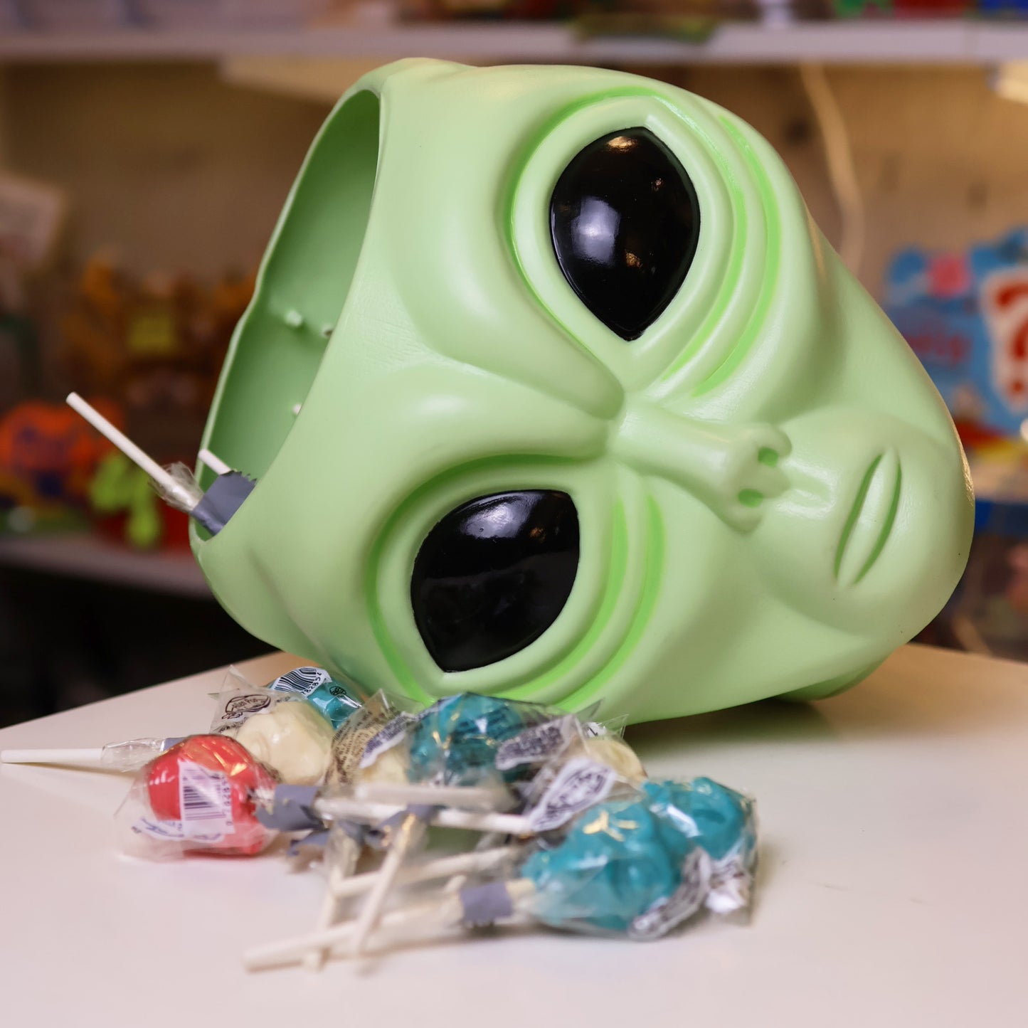 Original 1990s Alien Pop Store Display & Lollipops