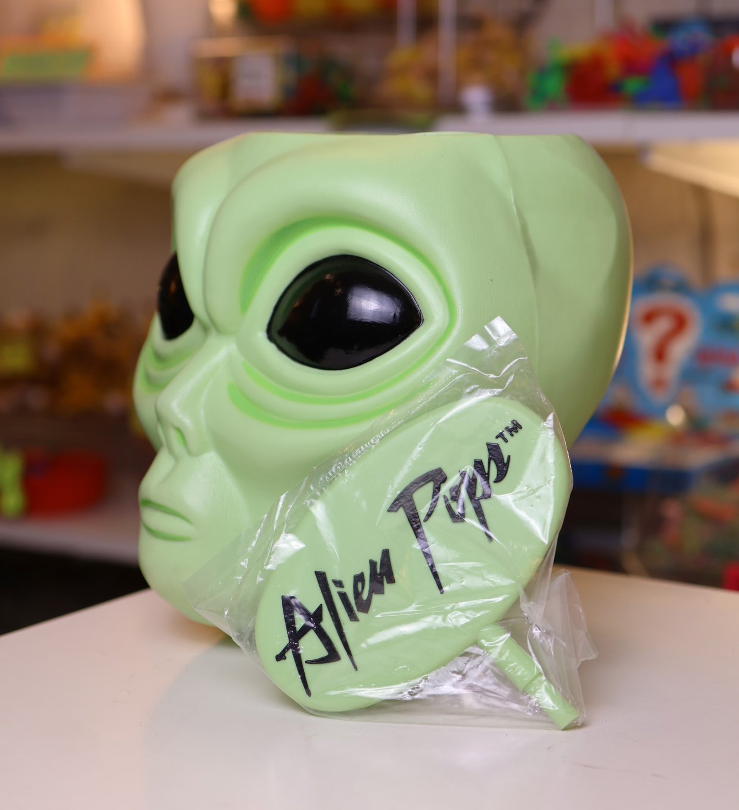 Original 1990s Alien Pop Store Display & Lollipops