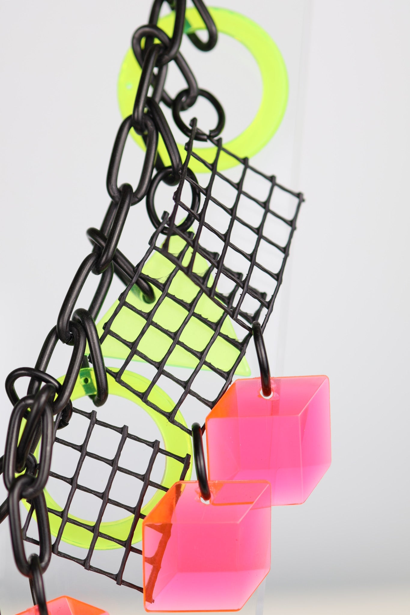 OOAK Postmodern Acrylic Necklace by Artist Eve Kaplin