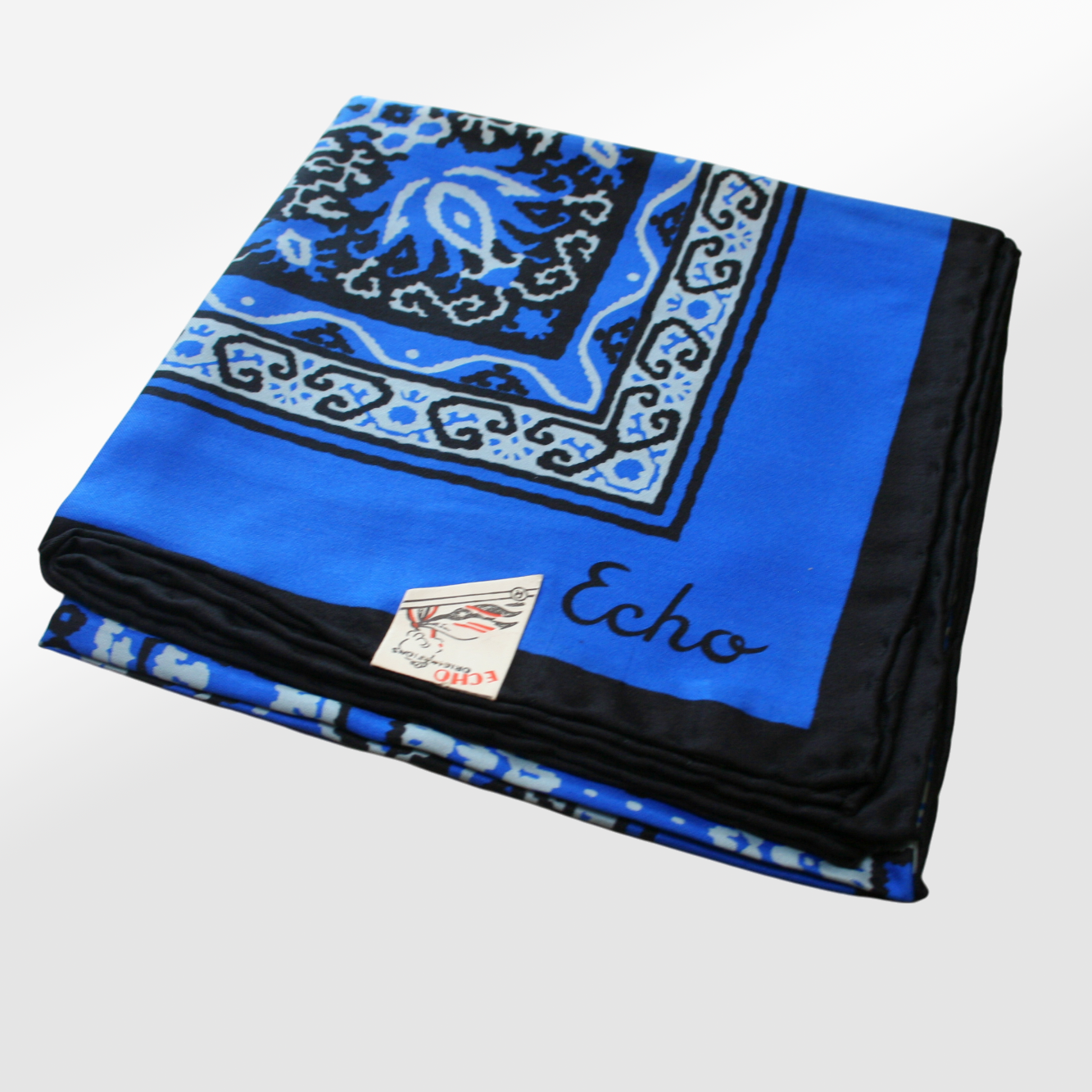 Midcentury Bandana Print Silk Scarf by Echo