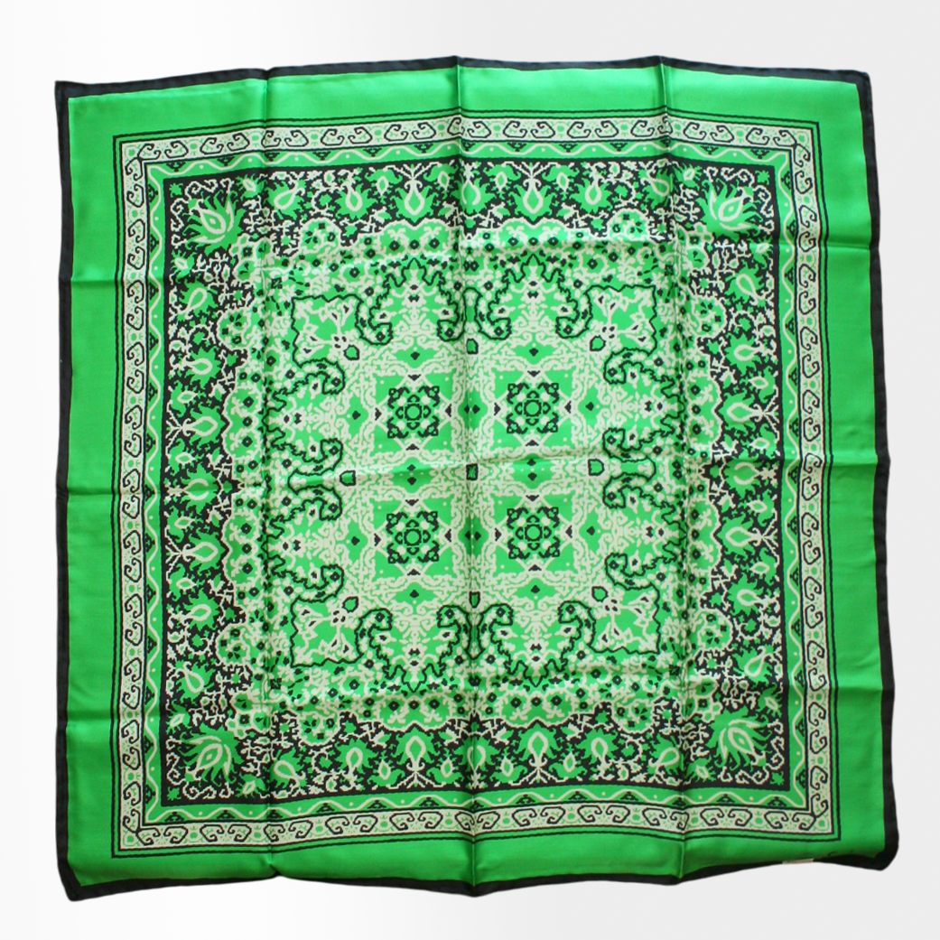 Midcentury Bandana Print Silk Scarf by Echo
