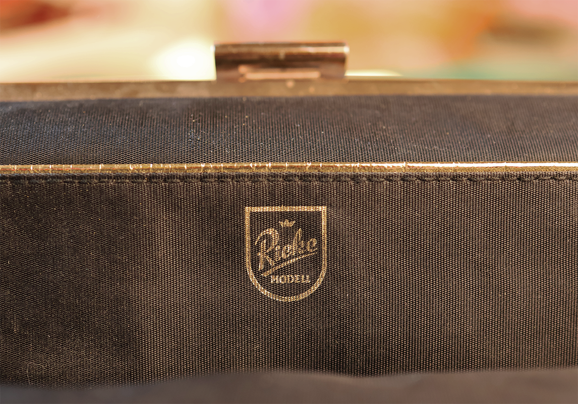 Vintage Rieke Modell Black Leather Clutch