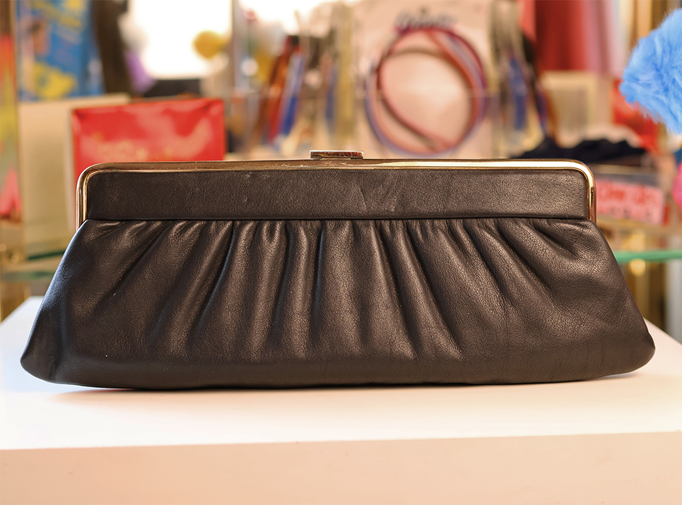 Vintage Rieke Modell Black Leather Clutch