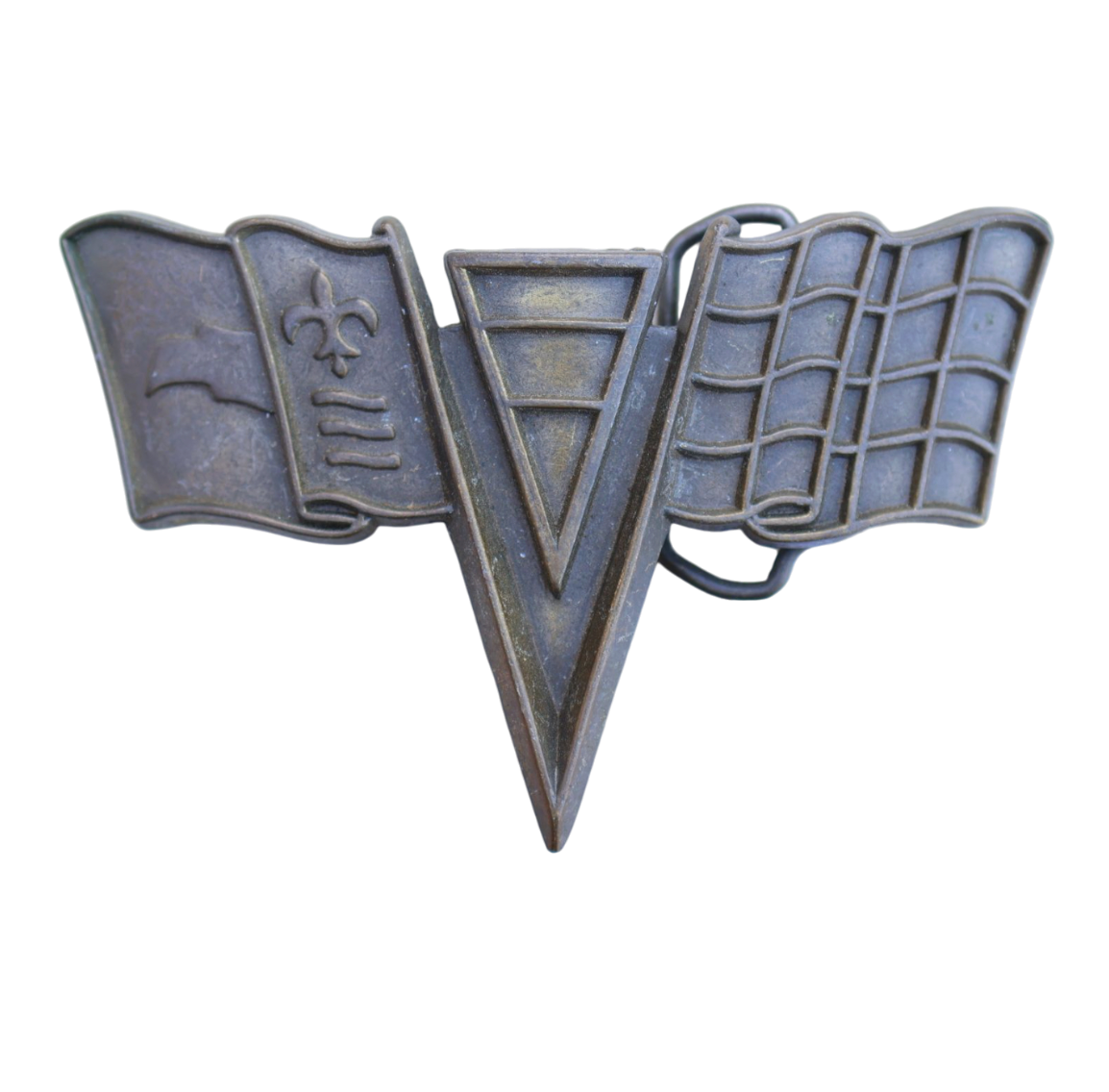 vintage corvette logo belt buckle