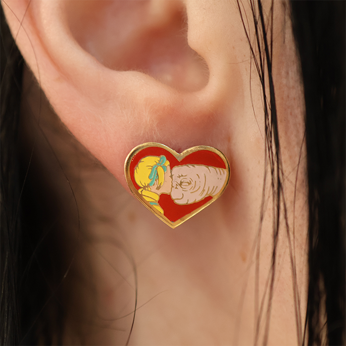 Deadstock "E.T. The Extra Terrestrial" Enamel Earrings