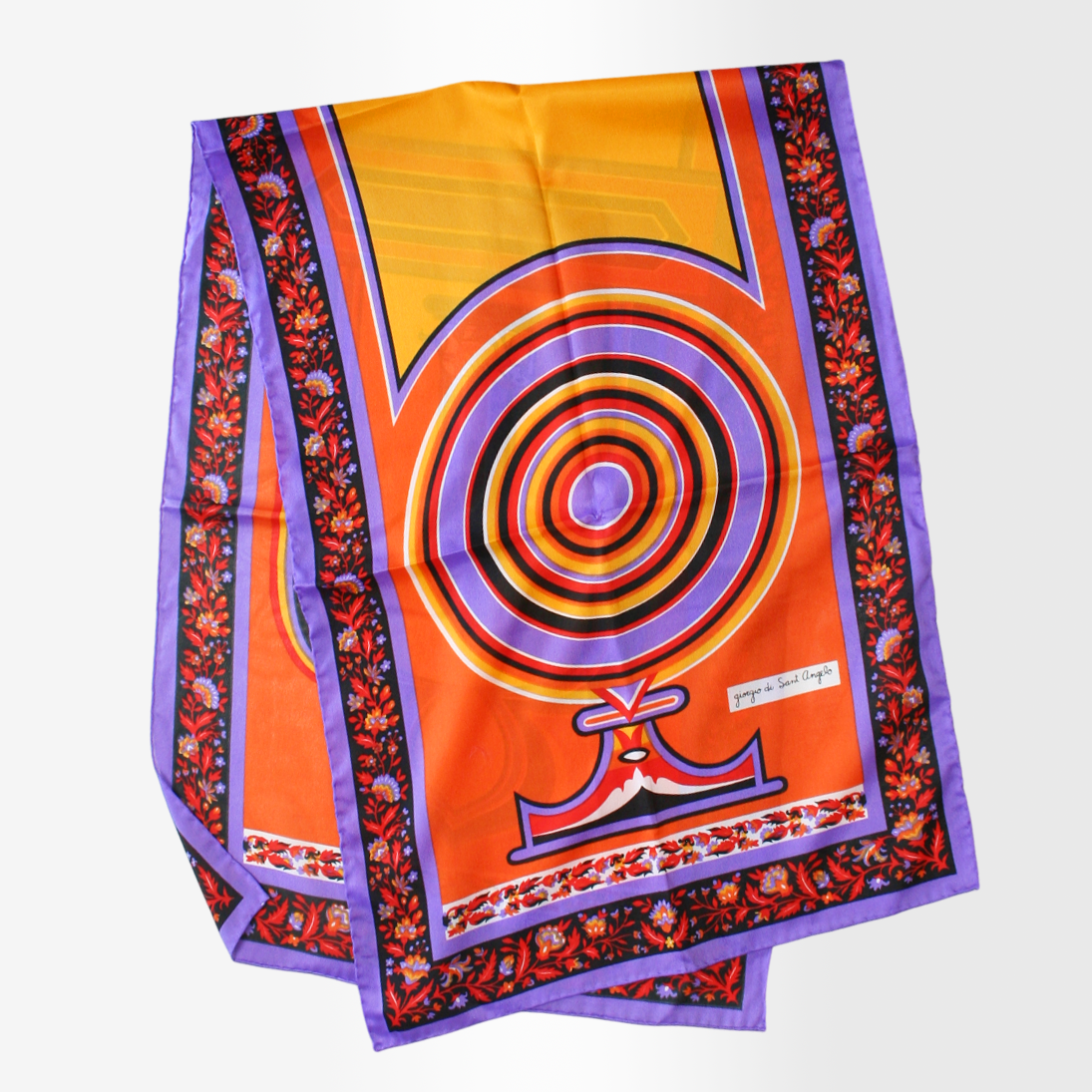 1960s Elephant Silk Scarf by Giorgio Sant'Angelo