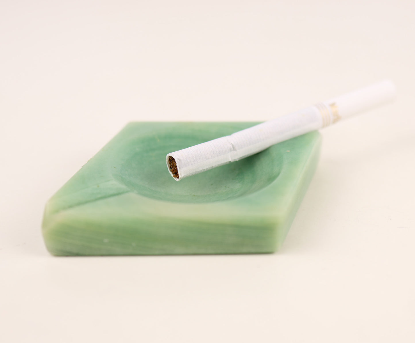 Mid Century Green Onyx Mini Ashtray