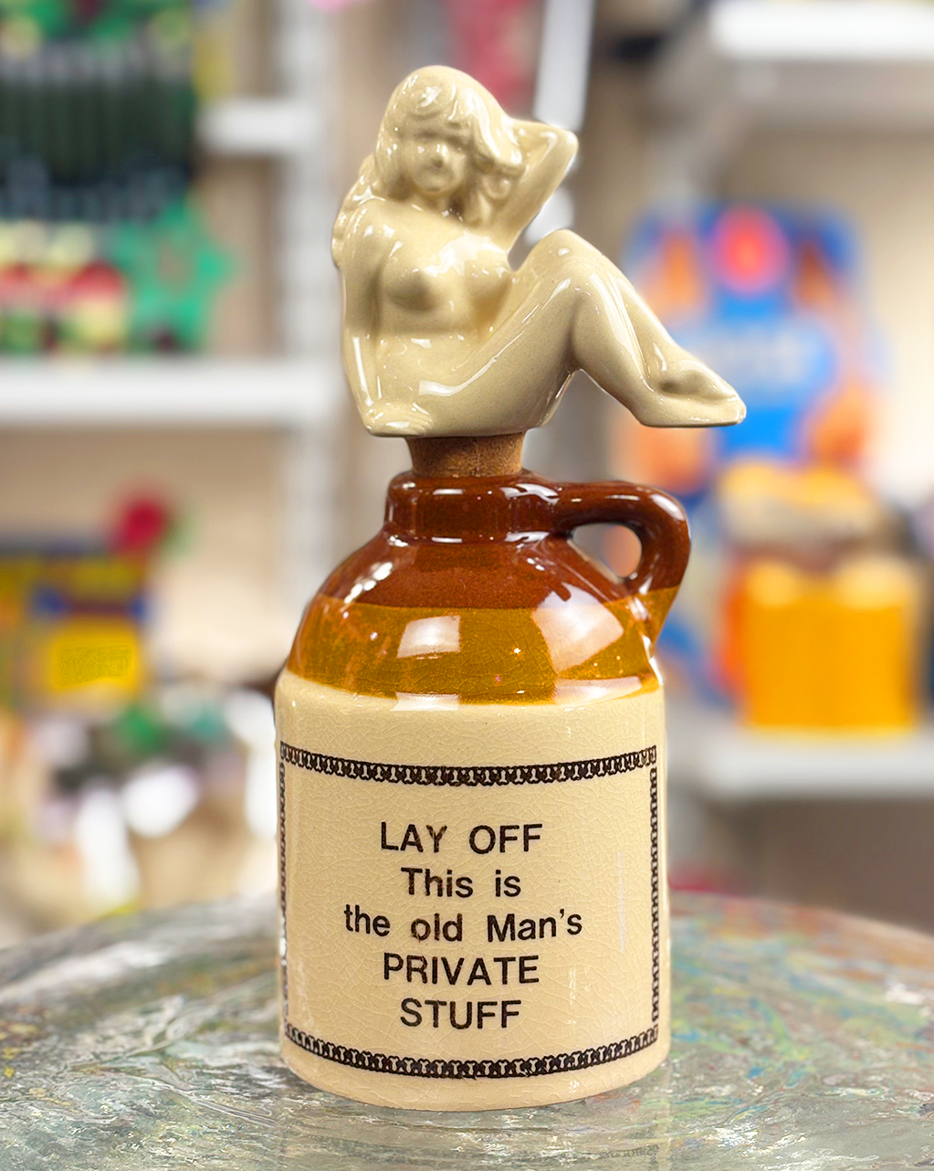 Deadstock "Lay Off" Risque Novelty Jug