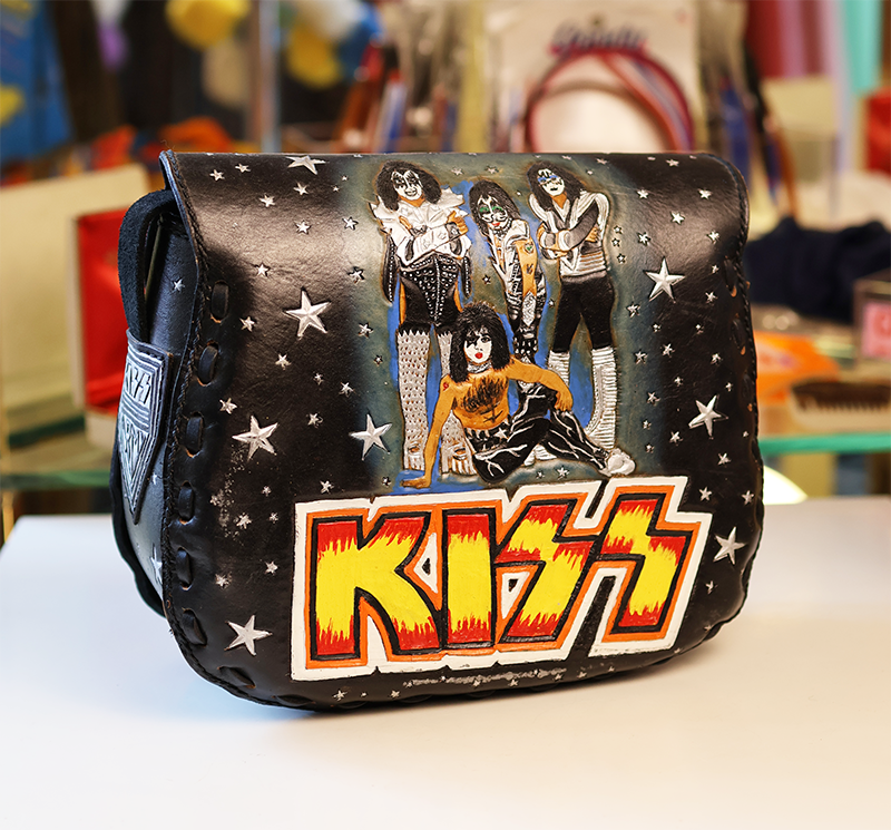 Hand Tooled & Painted KISS Purse