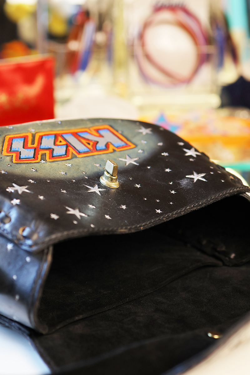 Hand Tooled & Painted KISS Purse
