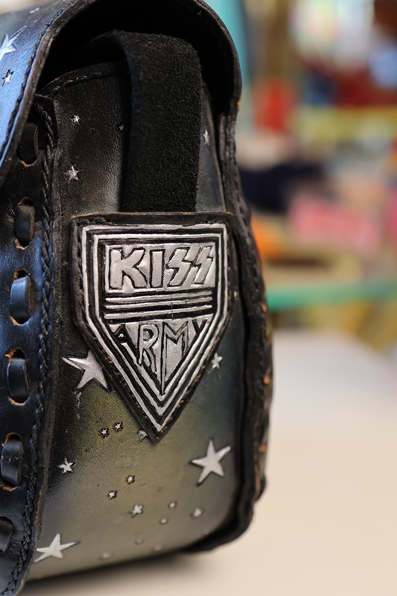 Hand Tooled & Painted KISS Purse