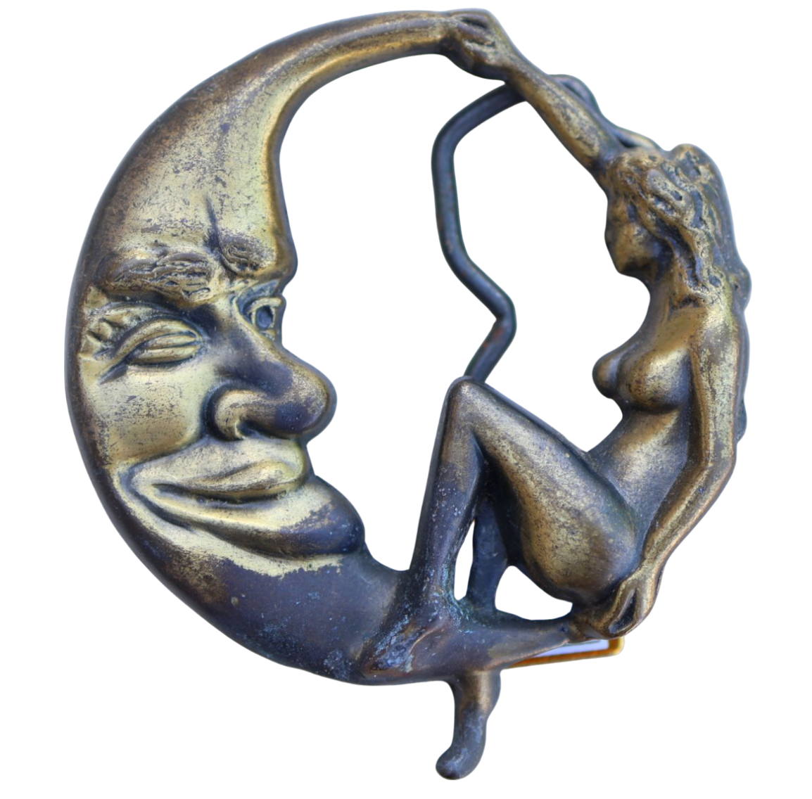 Vintage Moon Lady Belt Buckle