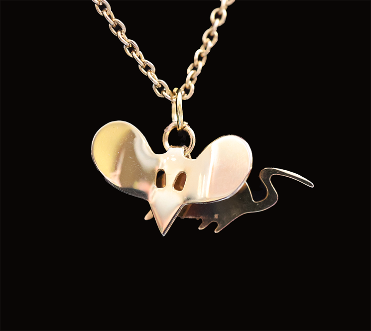 Deadstock Cut-Out Mouse Pendant