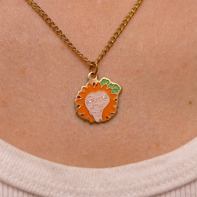 Deadstock "E.T. The Extra Terrestrial" Enamel Necklaces