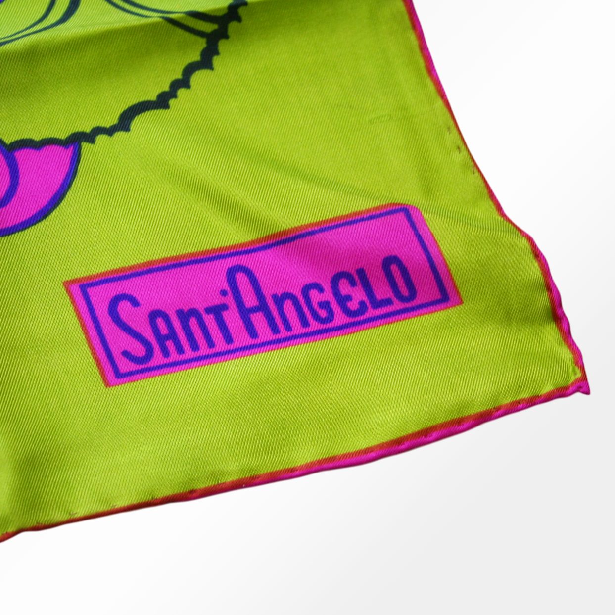 Rare 1970s North Wind Long Silk Scarf by Georgio Sant'Angelo