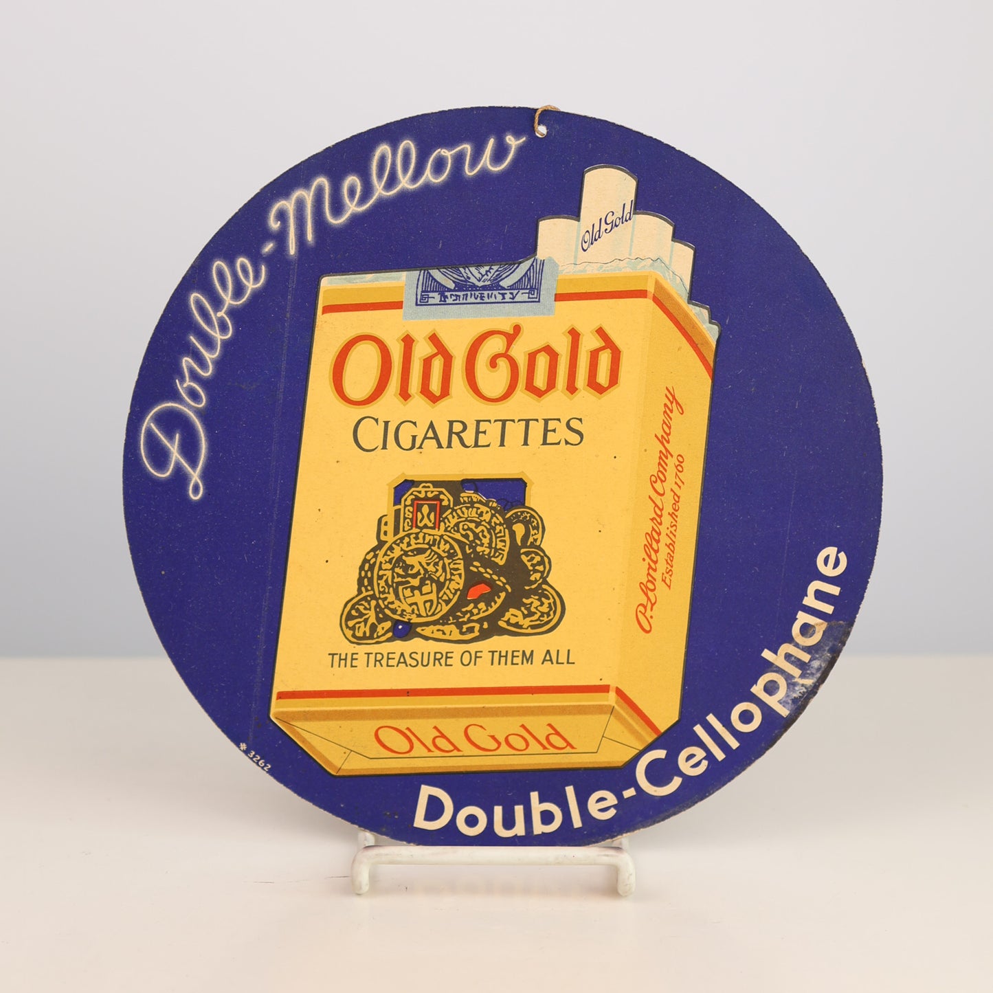 1930s Old Gold Cigarettes Hanging Advertisement
