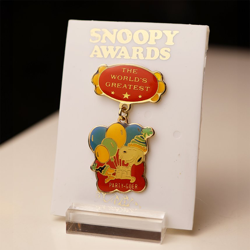 "World's Greatest Partygoer" Snoopy Award Enamel Pin