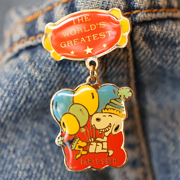 "World's Greatest Partygoer" Snoopy Award Enamel Pin