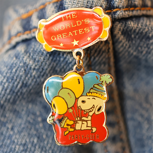 "World's Greatest Partygoer" Snoopy Award Enamel Pin