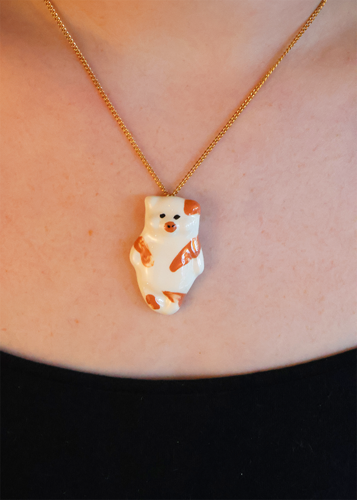 Vintage Ceramic Animal Pendants