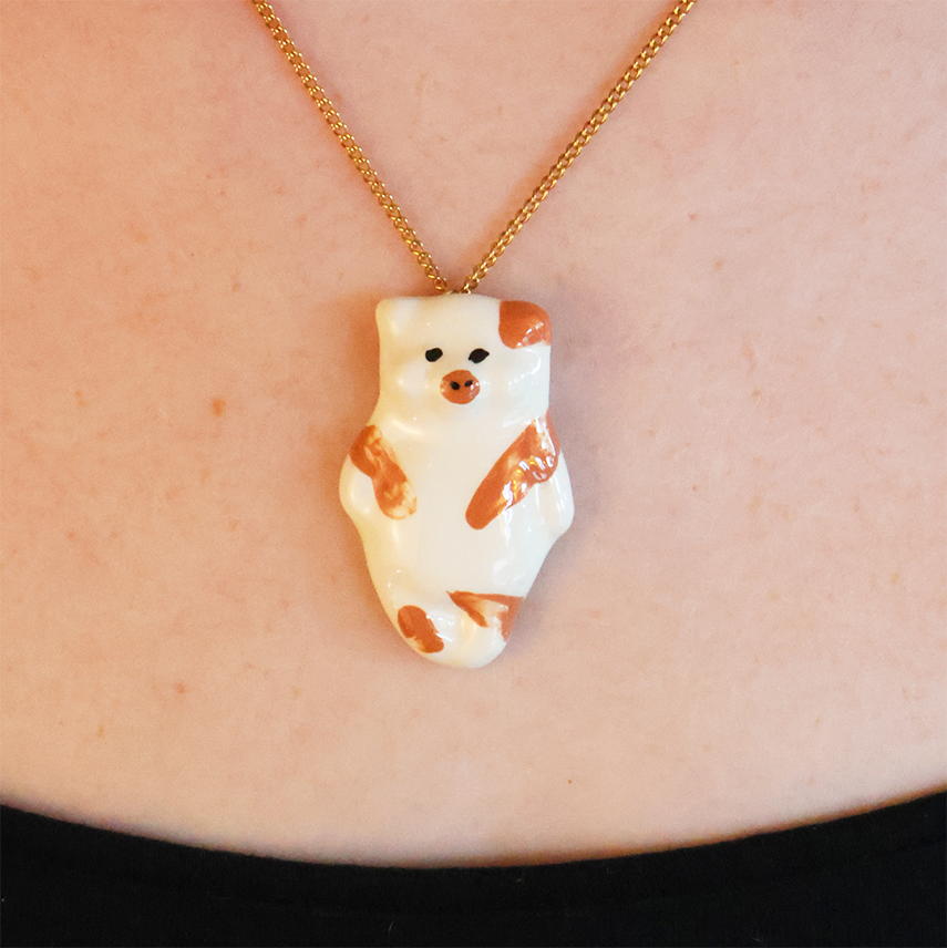 Vintage Ceramic Animal Pendants