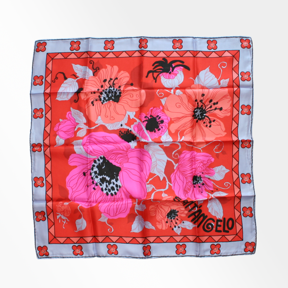 Deadstock Poppy Scarves by Giorgio Sant'Angelo