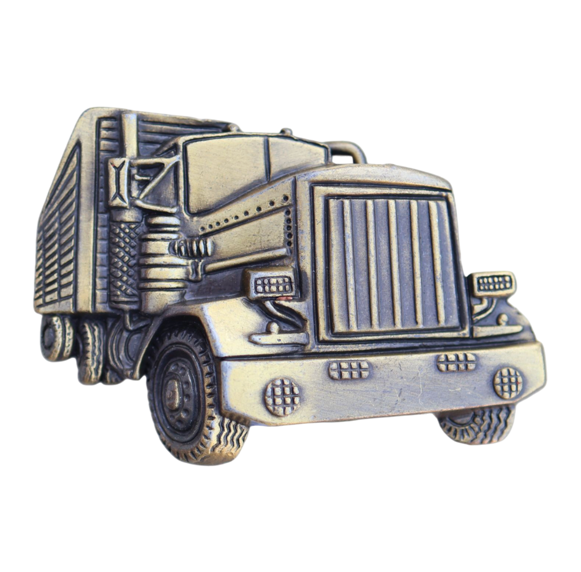 vintage semi truck belt buckle