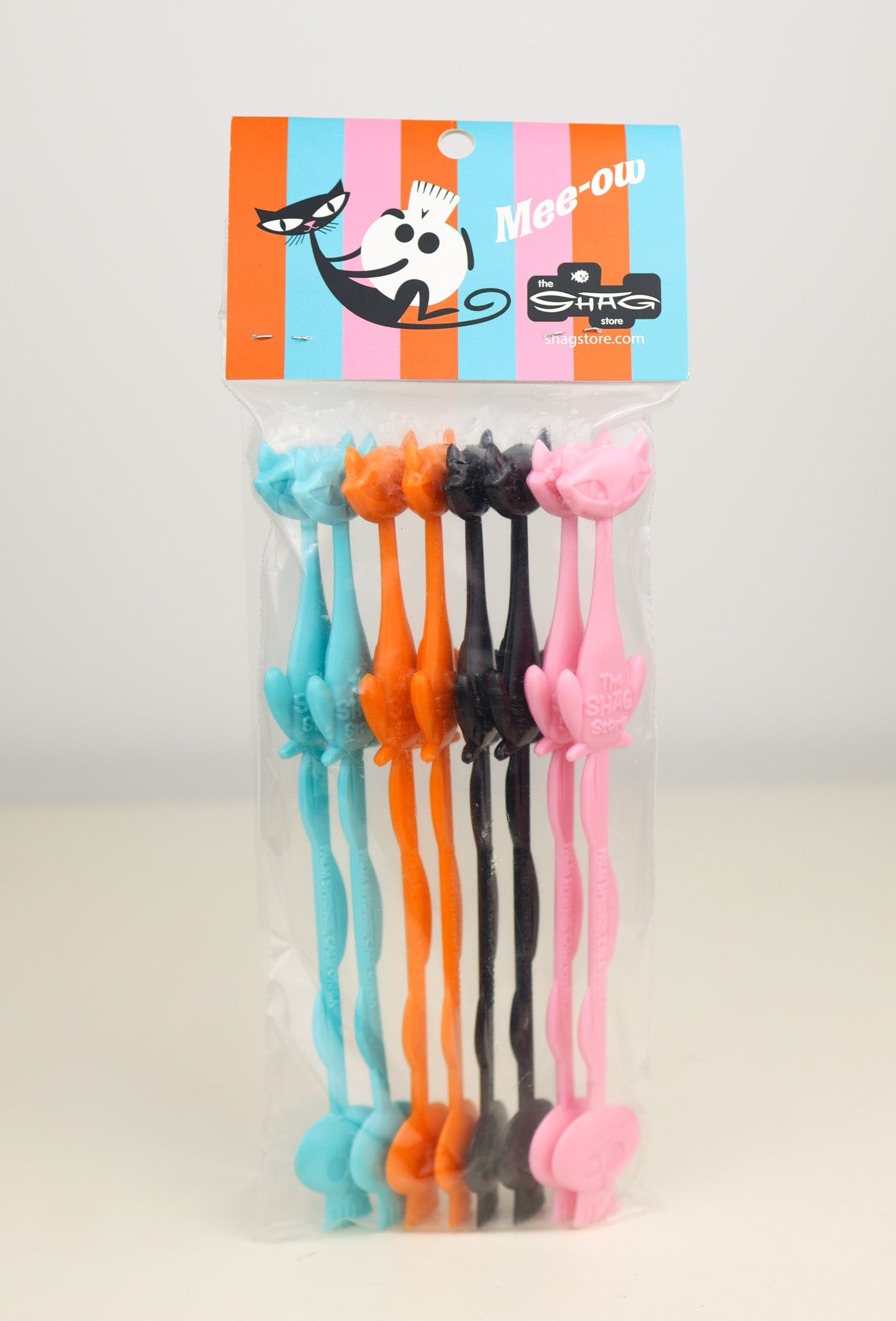 Limited Edition SHAG by Josh Agle "Swizzle Puss" Beverage Stirrers, set of 8