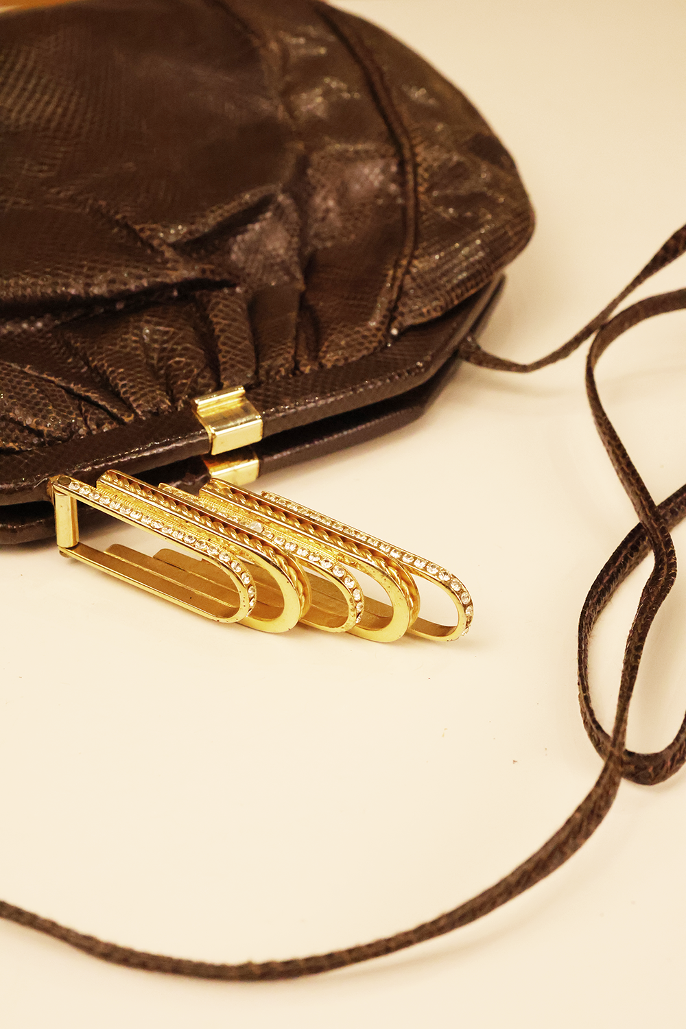 1980s Sharif El-Fouly Lizard Skin Handbag