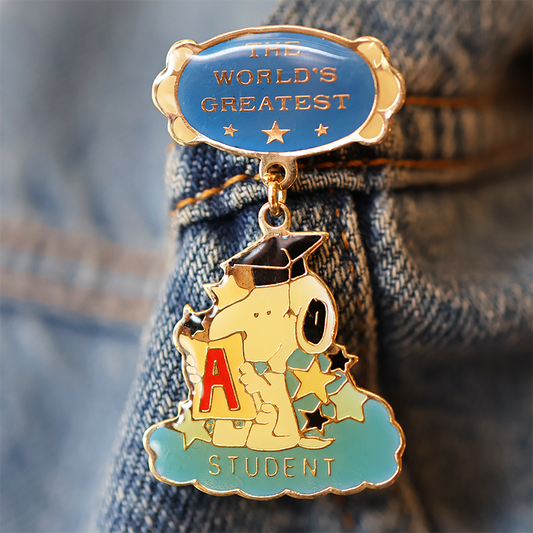 "World's Greatest Student" Snoopy Award Enamel Pin