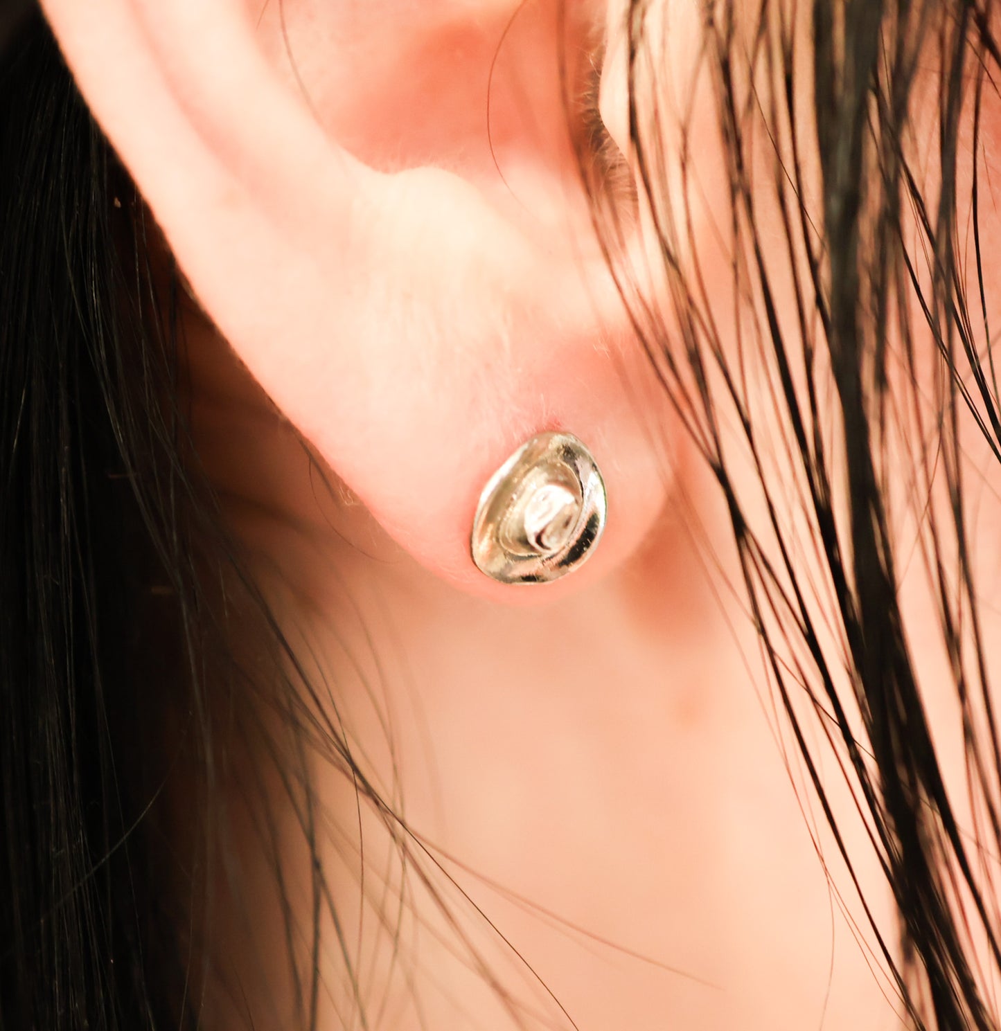Vintage Western Silver Tone Stud Earrings