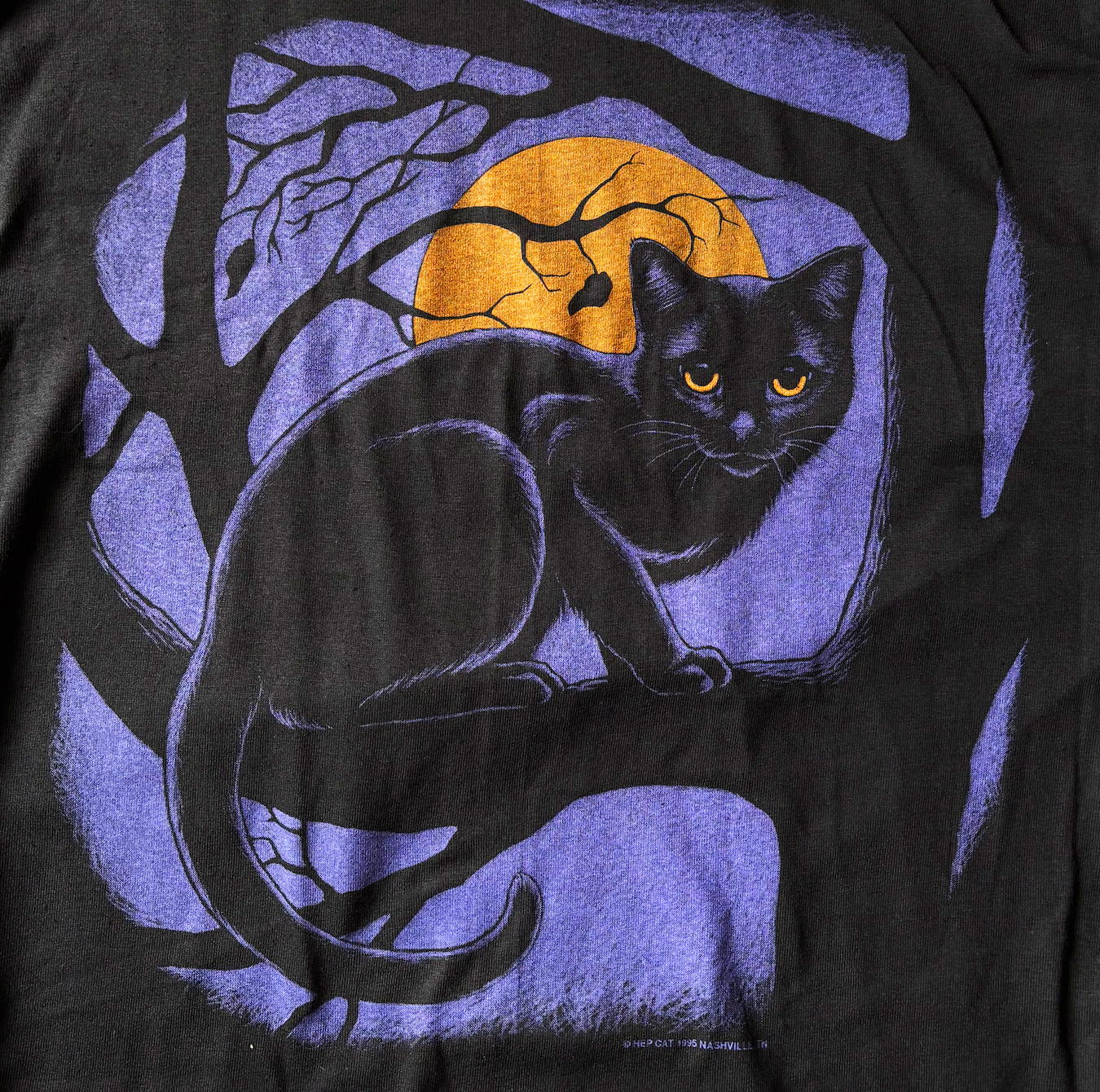 Vintage Cat Lover Graphic T-Shirt - "Midnight Kitty" Funny Cat Tee