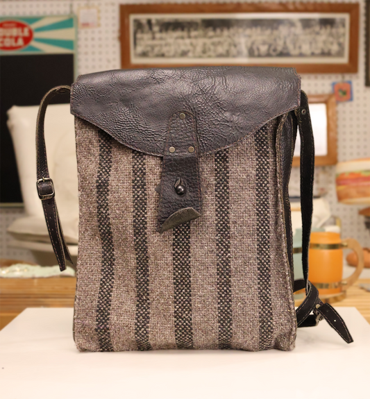 Handmade Leather & Wool Satchel