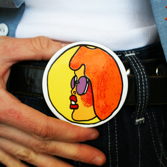 Deadstock Enamel Redhead Belt Buckle