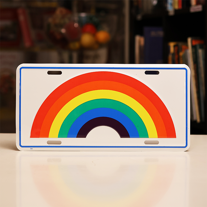 Rainbow Novelty License Plate