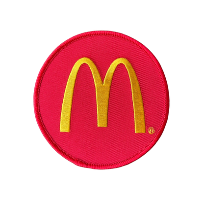 Vintage McDonald’s red embroidered patch with Golden Arches logo, deadstock new old stock