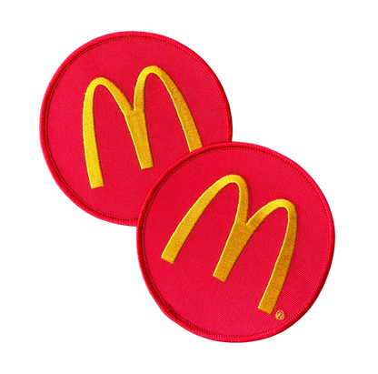 Vintage McDonald’s red embroidered patch with Golden Arches logo, deadstock new old stock