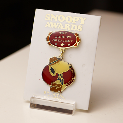 "World's Greatest Businessman" Snoopy Award Enamel Pin