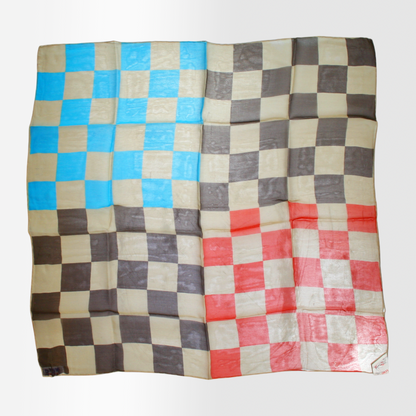 Mid Century Sheer Checker Print Scarves by Echo