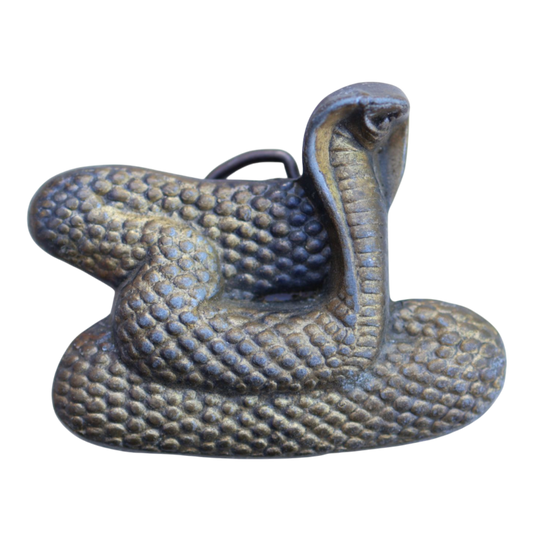 vintage brass cobra belt buckle