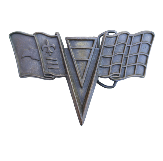 vintage corvette logo belt buckle