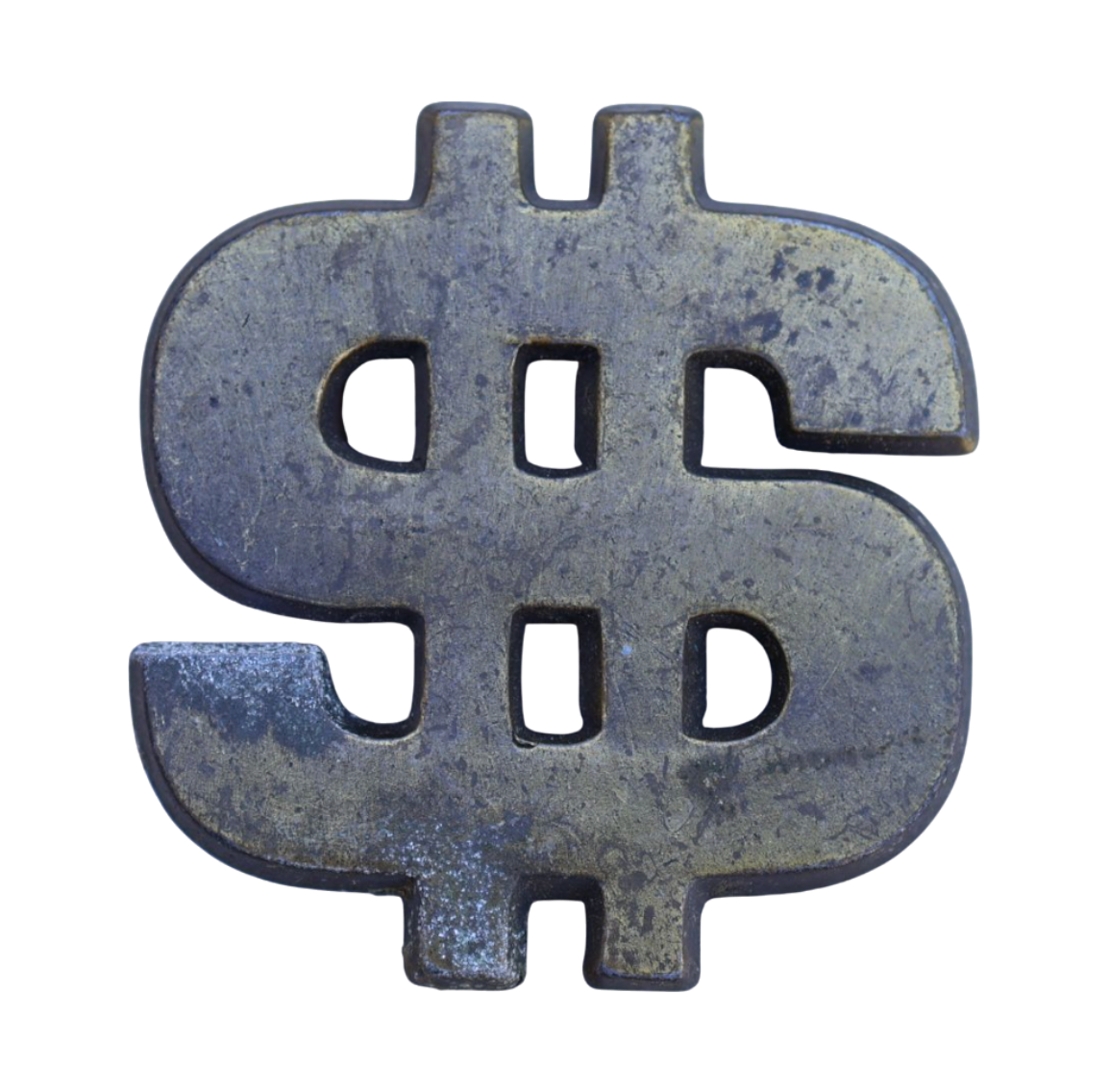 vintage brass dollar sign belt buckle