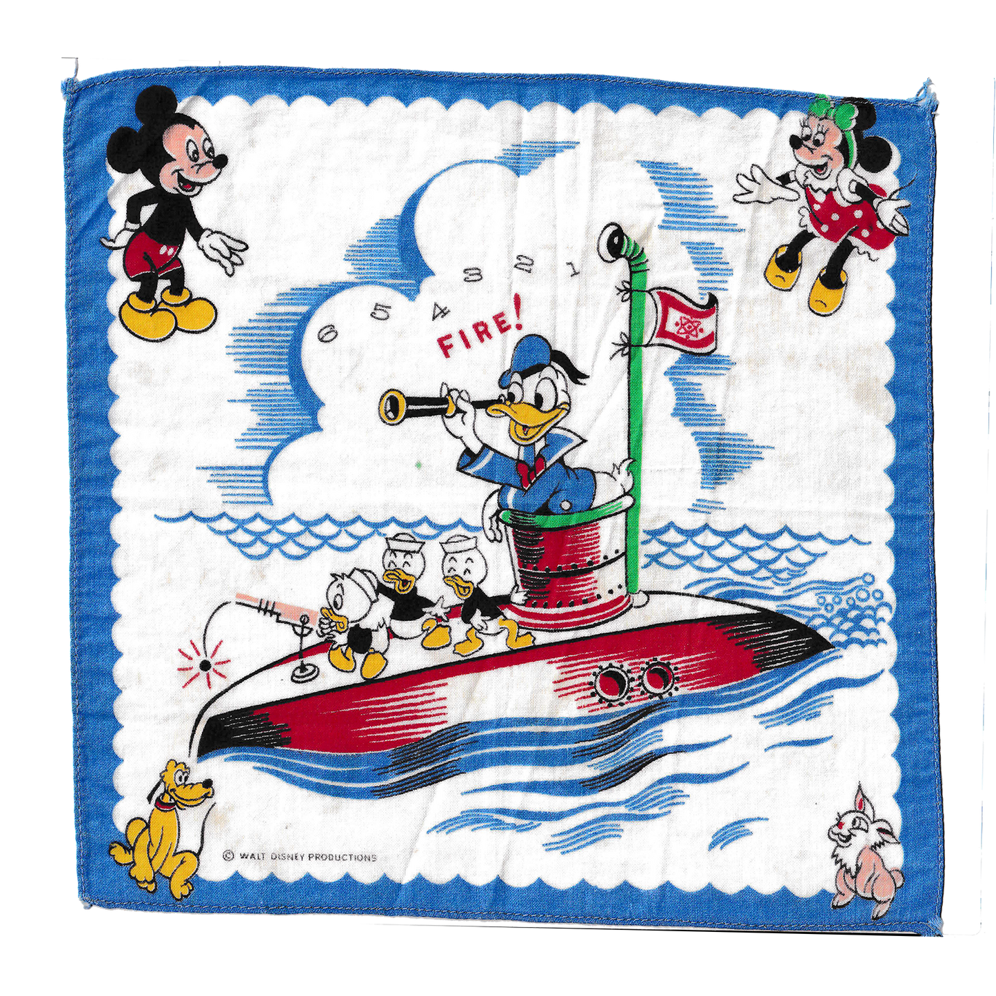 Vintage Disney Submarine Handkerchief